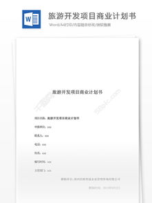 旅游开发项目临时金三角开发商业企划书模板（实用文档·编号27902131）